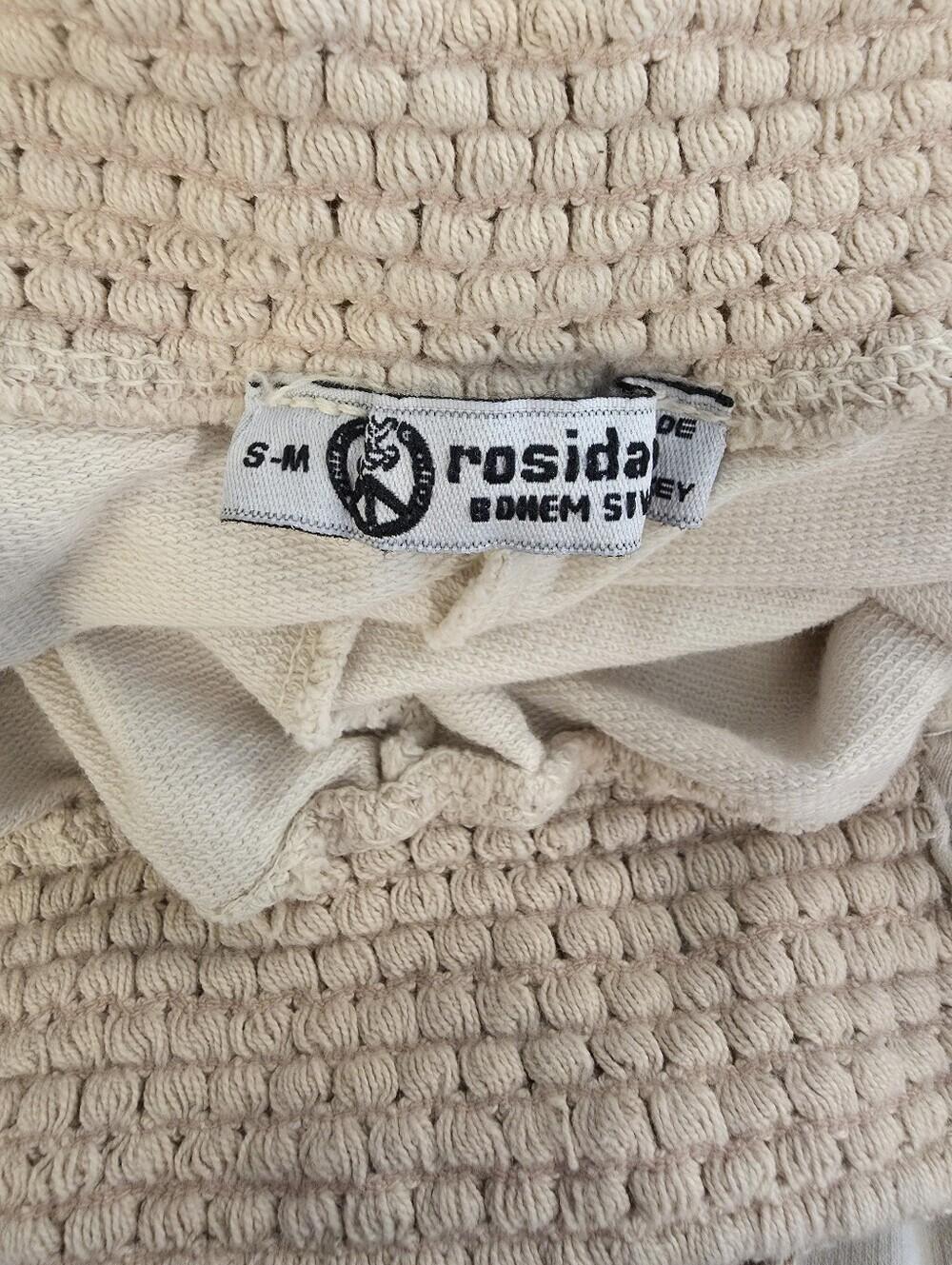 Rosidam Cream Embellished Drop Crotch Pants - Picture 9 of 9